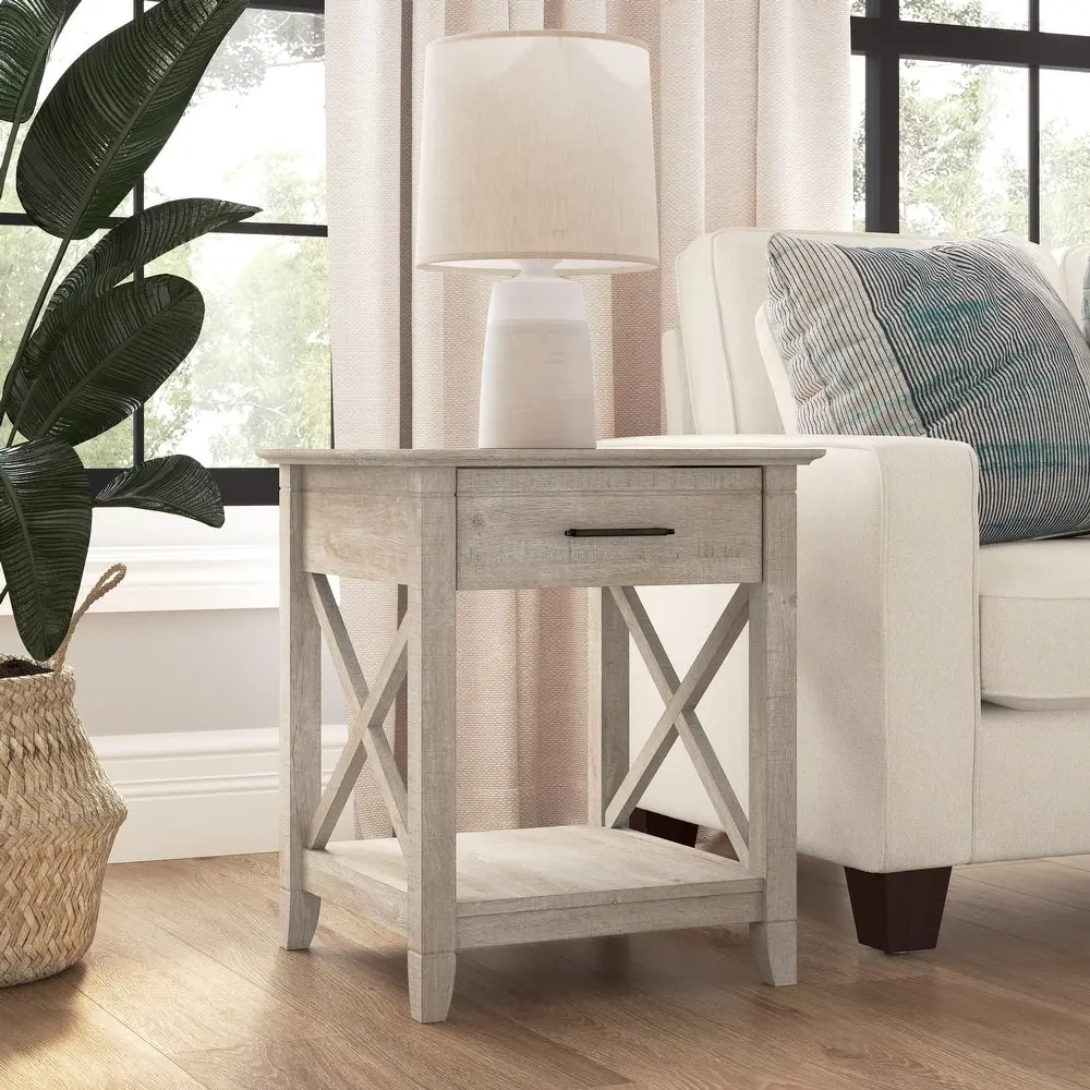 Key West End Table with Storage by Bush Furniture – furniture