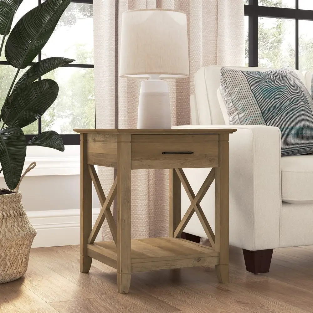 Key West End Table with Storage by Bush Furniture – furniture