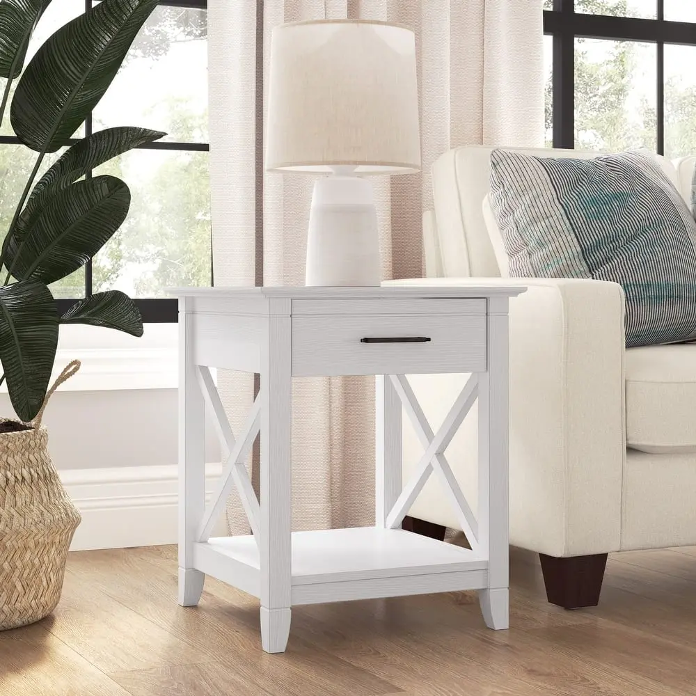 Key West End Table with Storage by Bush Furniture – furniture