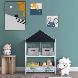 Simple Bookshelf in White & Black – furniture thumbnail 3