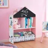 Simple Bookshelf in White & Black – furniture thumbnail 1