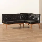 Riordan Mid-Century Modern 2-Piece Dining Nook Banquette Set – furniture thumbnail 2