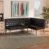Riordan Mid-Century Modern 2-Piece Dining Nook Banquette Set – furniture thumbnail 3