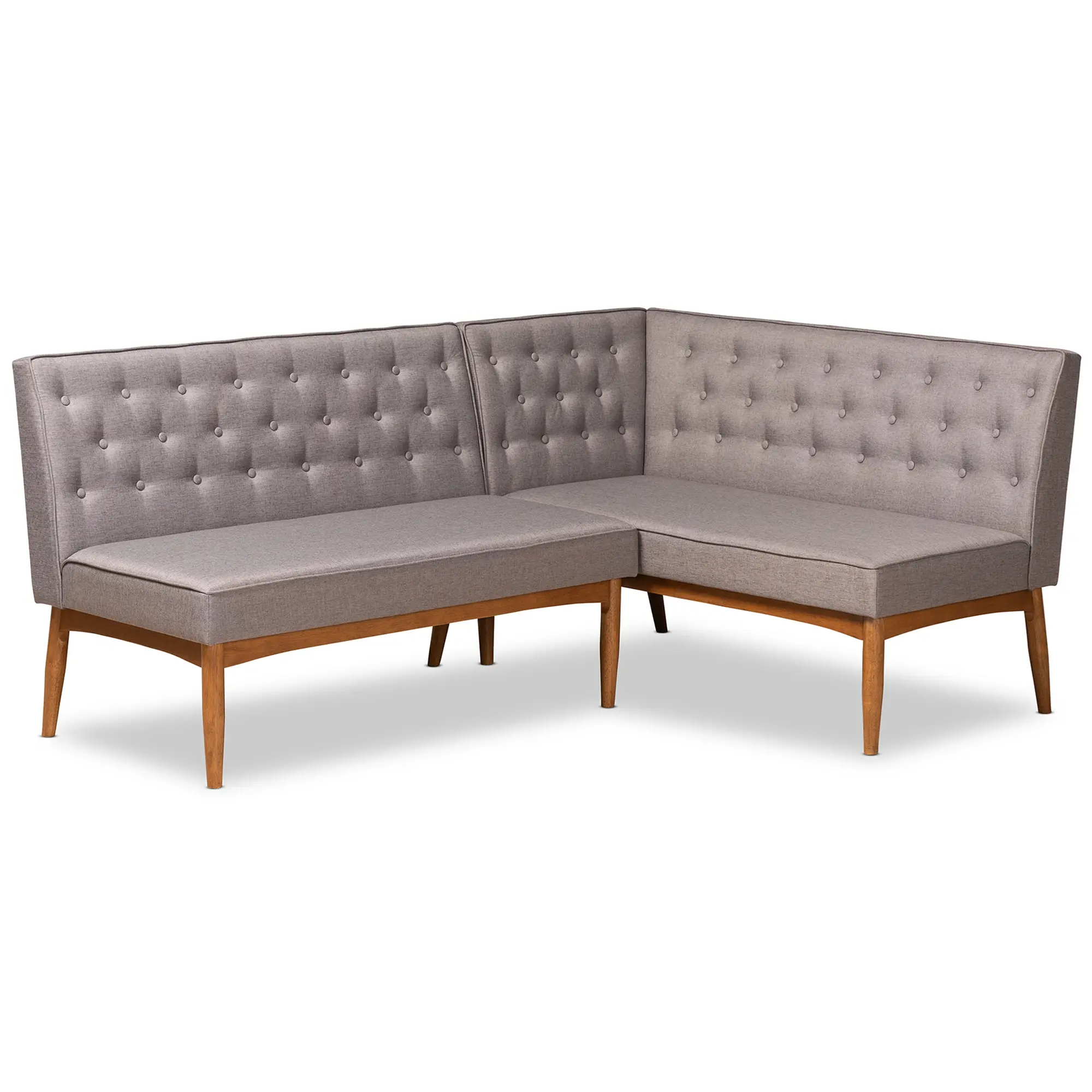 Riordan Mid-Century Modern 2-Piece Dining Nook Banquette Set – furniture