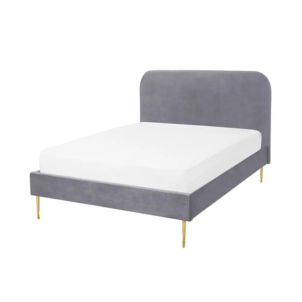 Velvet Upholstered Bed – furniture