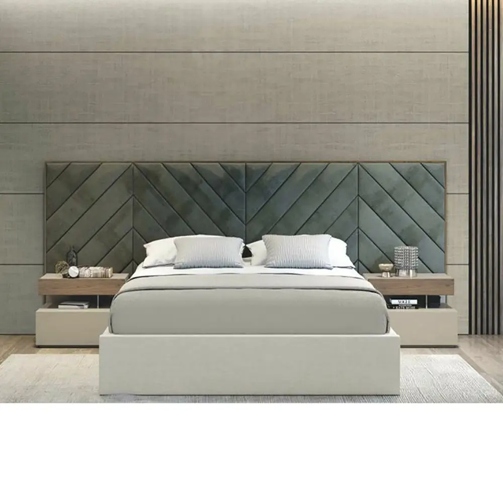 Cross Lines Tufted Headboard Bed – Luxury Upholstered Bed for Your Dubai Home – furniture