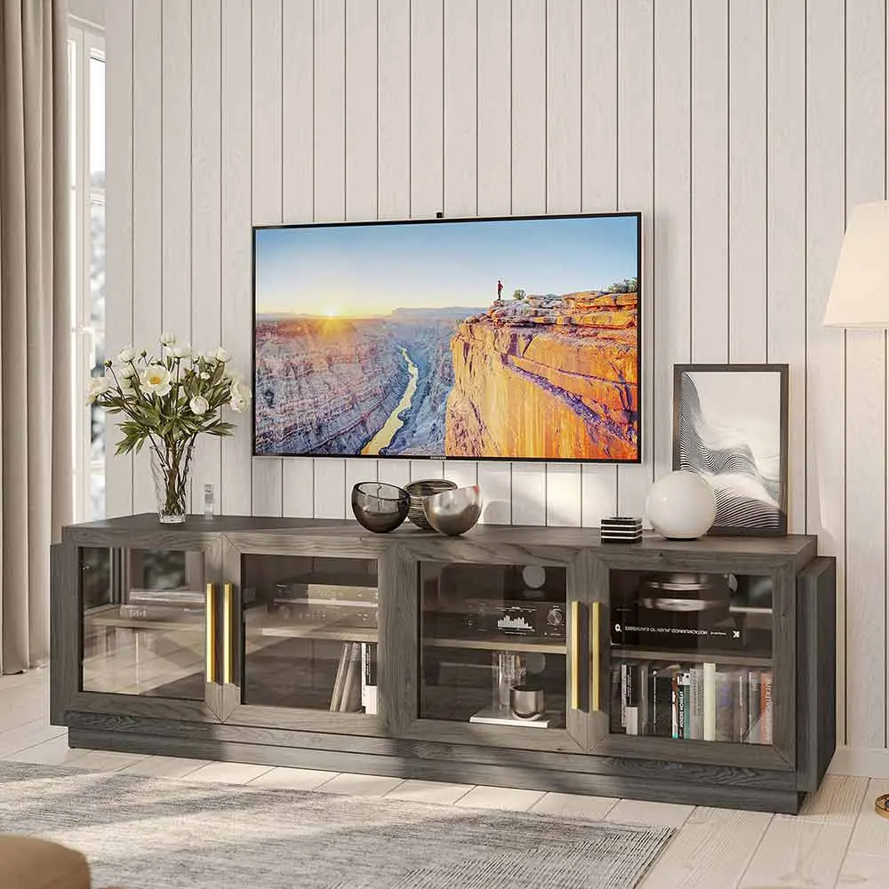 BELLEZE Brixston 70″ TV Stand for TVs up to 75″ – furniture