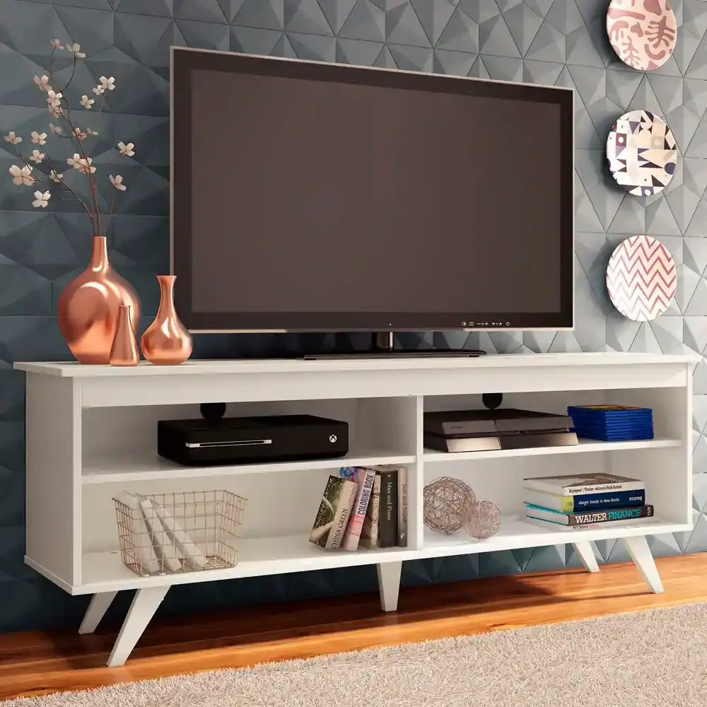 Madesa 65 inch TV Stand with 4 shelves, Wood/MDF Entertainment Center – furniture