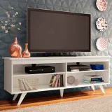 Madesa 65 inch TV Stand with 4 shelves, Wood/MDF Entertainment Center – furniture thumbnail 1