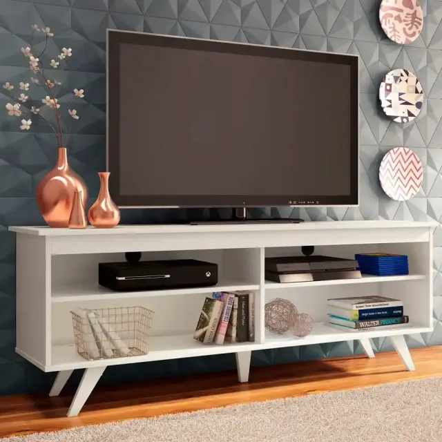 Madesa 65 inch TV Stand with 4 shelves, Wood/MDF Entertainment Center – furniture