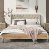 Platform bed with two nightstands and bench in full size Zavior furniture – furniture thumbnail 5