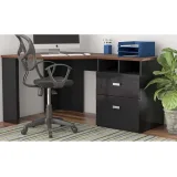 Curved Corner Computer Table in Black – furniture thumbnail 2