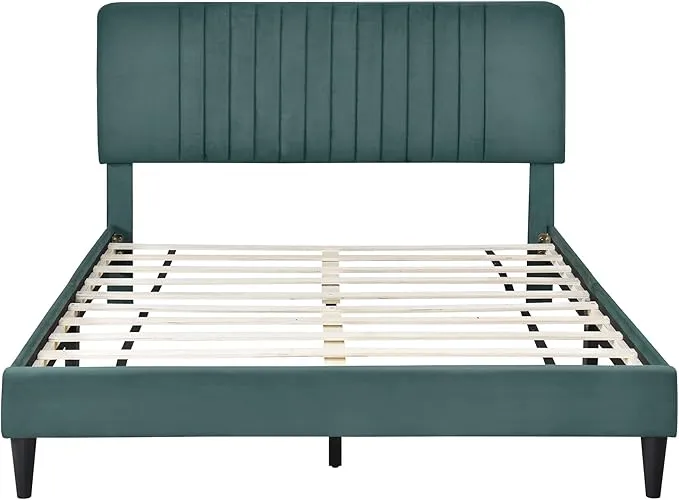 Zavior Luxury Upholstered Bedroom Set with Platform Bed and Bench in Multiple Sizes