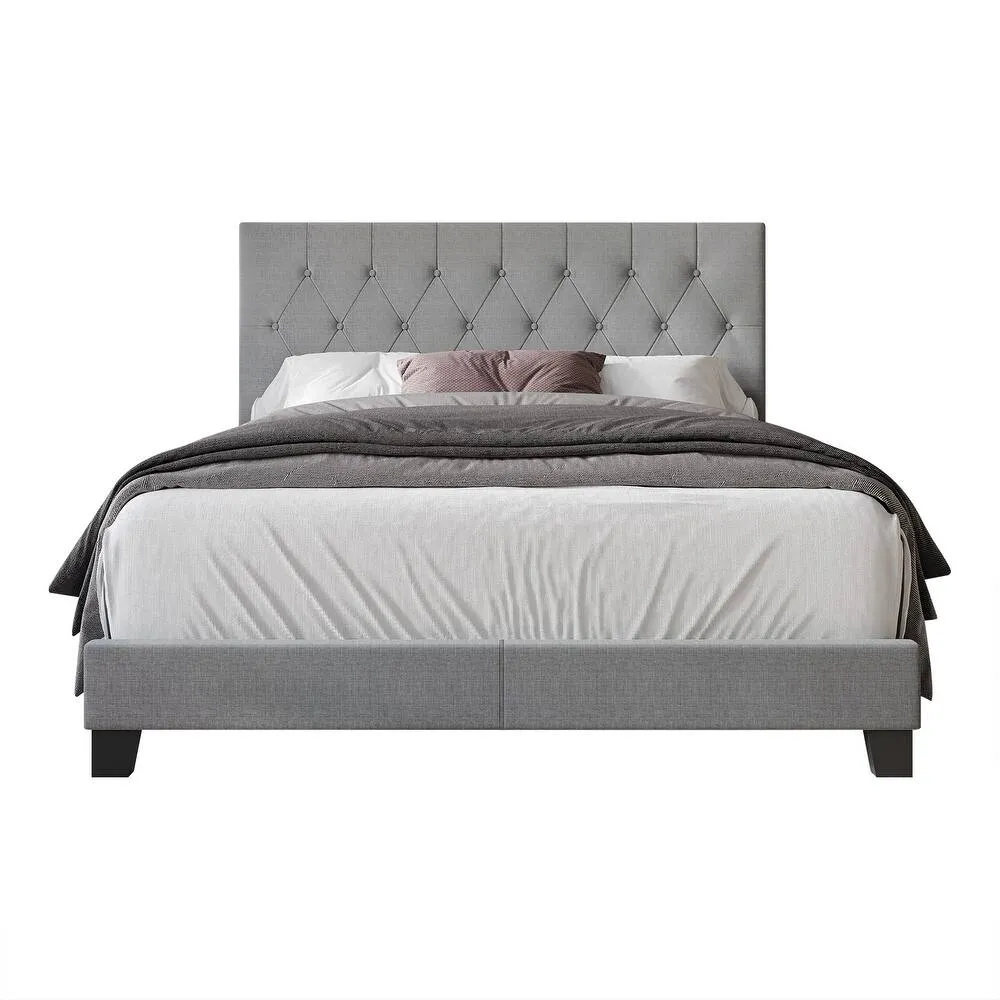 Zavior Dillon Tufted Upholstered Panel Bed