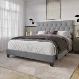 Zavior Dillon Tufted Upholstered Panel Bed thumbnail 2
