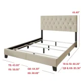 Zavior Dillon Tufted Upholstered Panel Bed thumbnail 7