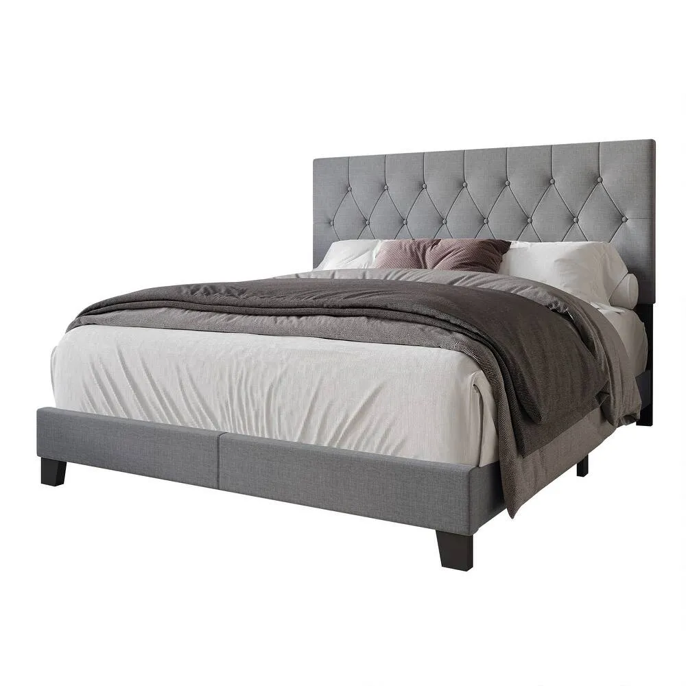 Zavior Dillon Tufted Upholstered Panel Bed