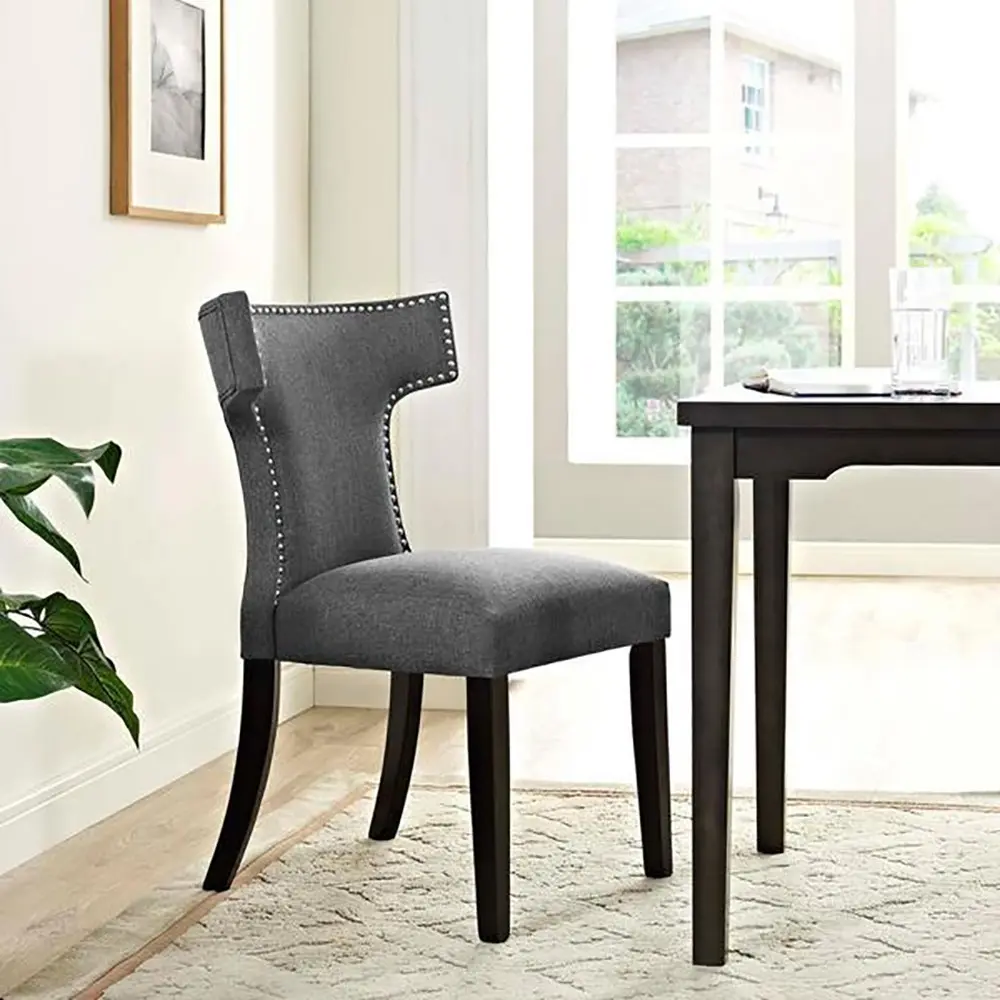 Curve Back Fabric Dining Chair – furniture