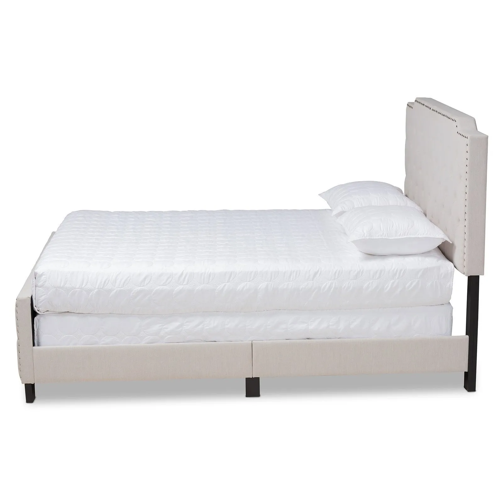 Zavior Enzers Upholstered Button Tufted Panel Bed