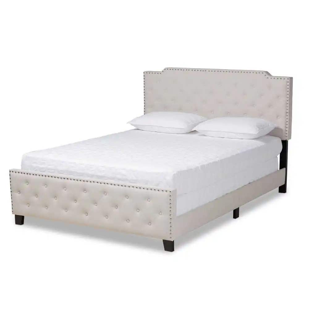 Zavior Enzers Upholstered Button Tufted Panel Bed