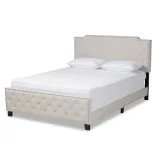 Zavior Enzers Upholstered Button Tufted Panel Bed thumbnail 5