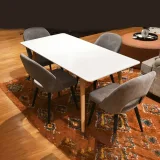 White Modern Dining Table – furniture thumbnail 2