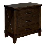 Zavior Rustic Dark Walnut Panel Bed and Nightstand Set thumbnail 9
