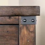 Zavior Rustic Dark Walnut Panel Bed and Nightstand Set thumbnail 5