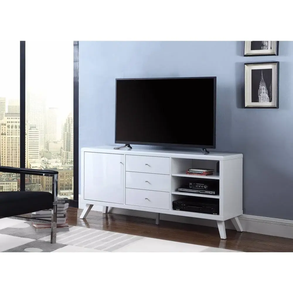 Contemporary white tv stand – furniture