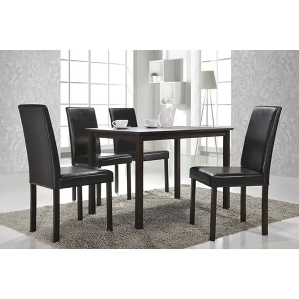 Faux Leather 5-Piece Dining Set – furniture