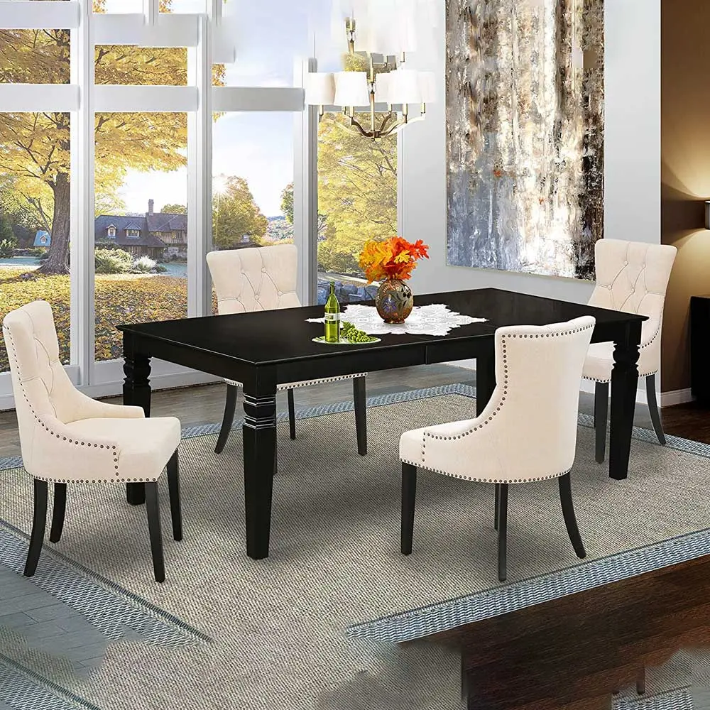 5 Piece Dining Set with a Rectangle Dining Table – furniture
