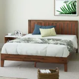 Zavior Espresso Solid Wood Platform Bed with Storage Drawers thumbnail 2