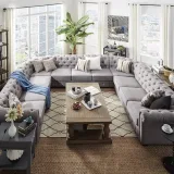 Chesterfield 11-Seat U-Shaped Sectional Sofa – Luxury Seating for Dubai Homes – furniture thumbnail 7