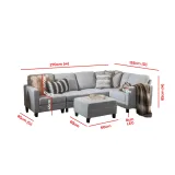 Zahra 6-piece Sofa Sectional with Ottoman for Dubai Homes – furniture thumbnail 5