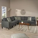 Emmie Mid Century Modern 7-piece Sectional Sofa Set – furniture thumbnail 1