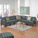 Emmie Mid Century Modern 7-piece Sectional Sofa Set – furniture thumbnail 6