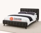 Zavior Fabric Upholstered Tufted Bed thumbnail 1