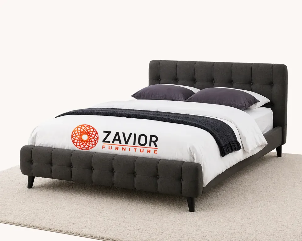 Zavior Fabric Upholstered Tufted Bed - product image 1
