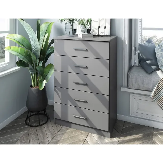Solid Ply Wood Metro 5 drawer Chest – furniture