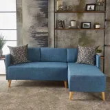 Augustus Mid-century Modern Fabric Chaise Sectional – furniture thumbnail 2