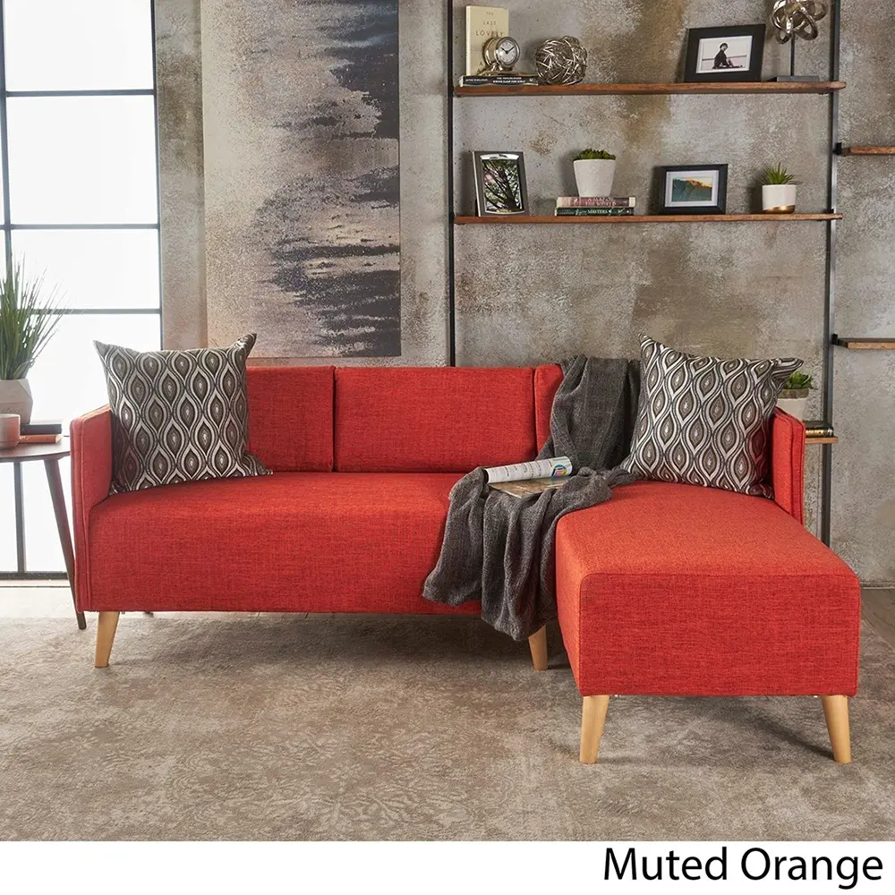 Augustus Mid-century Modern Fabric Chaise Sectional – furniture