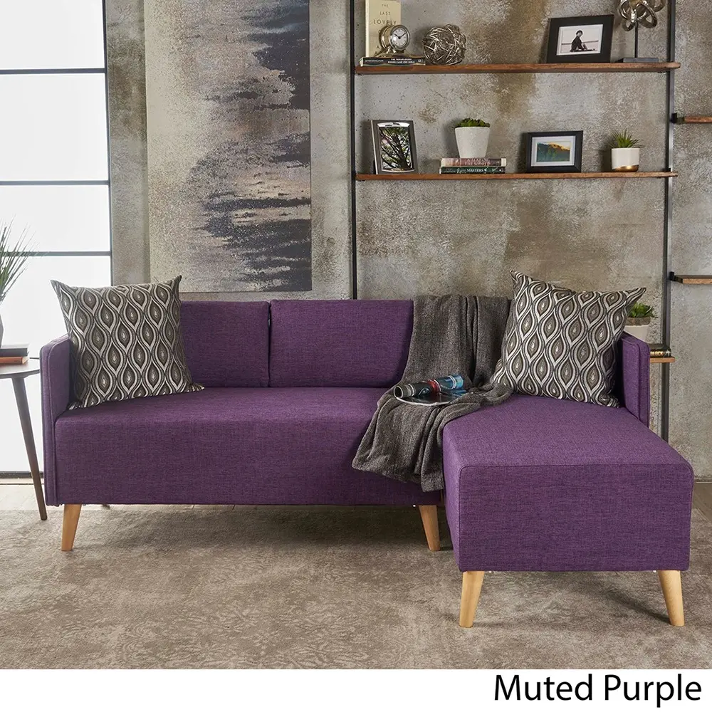 Augustus Mid-century Modern Fabric Chaise Sectional – furniture