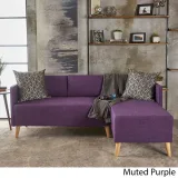Augustus Mid-century Modern Fabric Chaise Sectional – furniture thumbnail 4