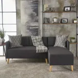 Augustus Mid-century Modern Fabric Chaise Sectional – furniture thumbnail 5