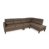 Modern Fabric Upholstered Sofa with Chaise Lounge – furniture thumbnail 3