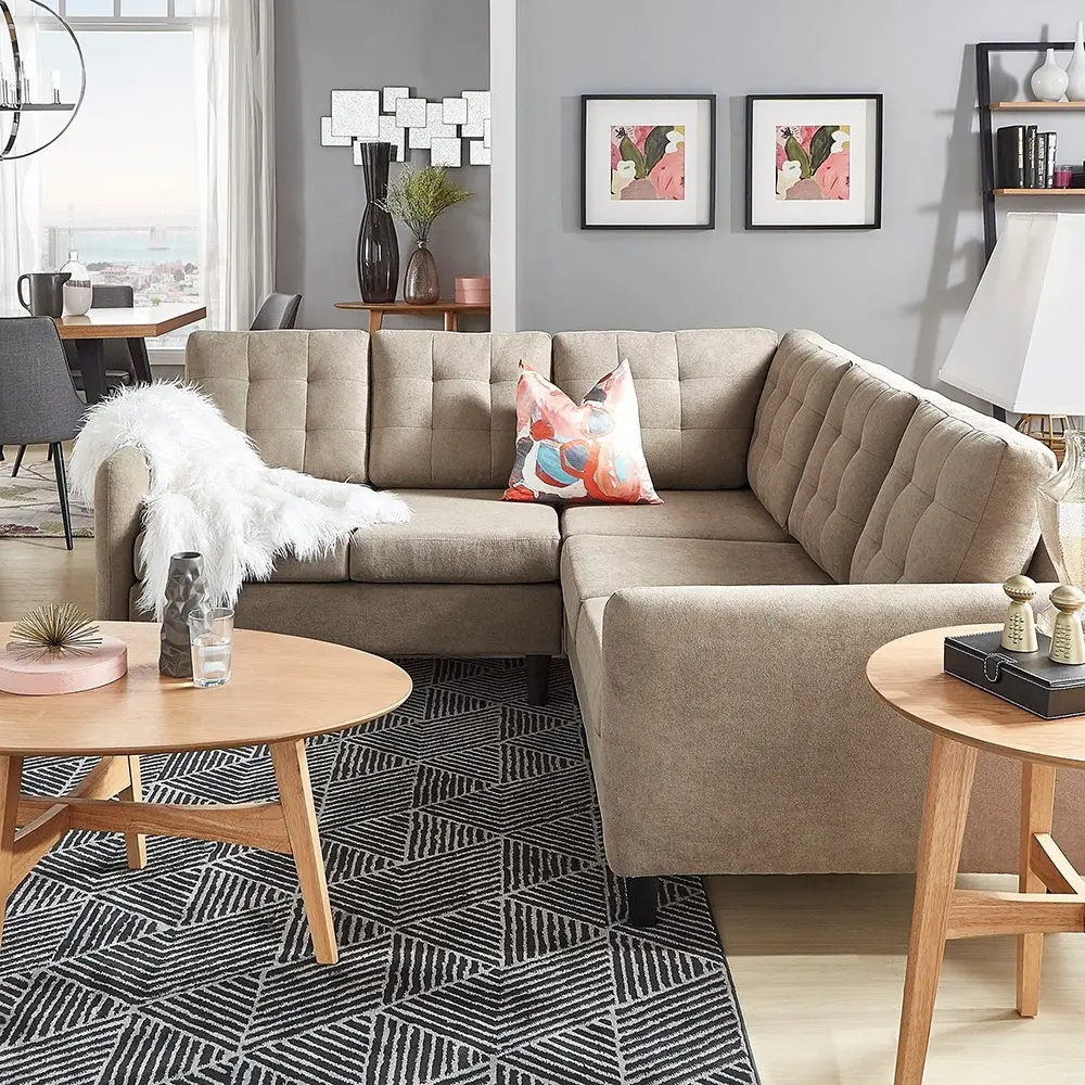 Rivers Khaki Velvet Sectional – 6 Luxurious Features for Ultimate Comfort – furniture