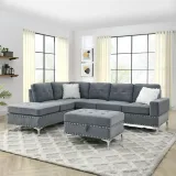 5-Piece Luxurious Sectional Sofa Set with Chaise Lounge and Storage Ottoman – Ultimate Comfort for Your Living Room – furniture thumbnail 3
