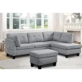 5-Piece Luxurious Sectional Sofa Set with Chaise Lounge and Storage Ottoman – Ultimate Comfort for Your Living Room – furniture thumbnail 5