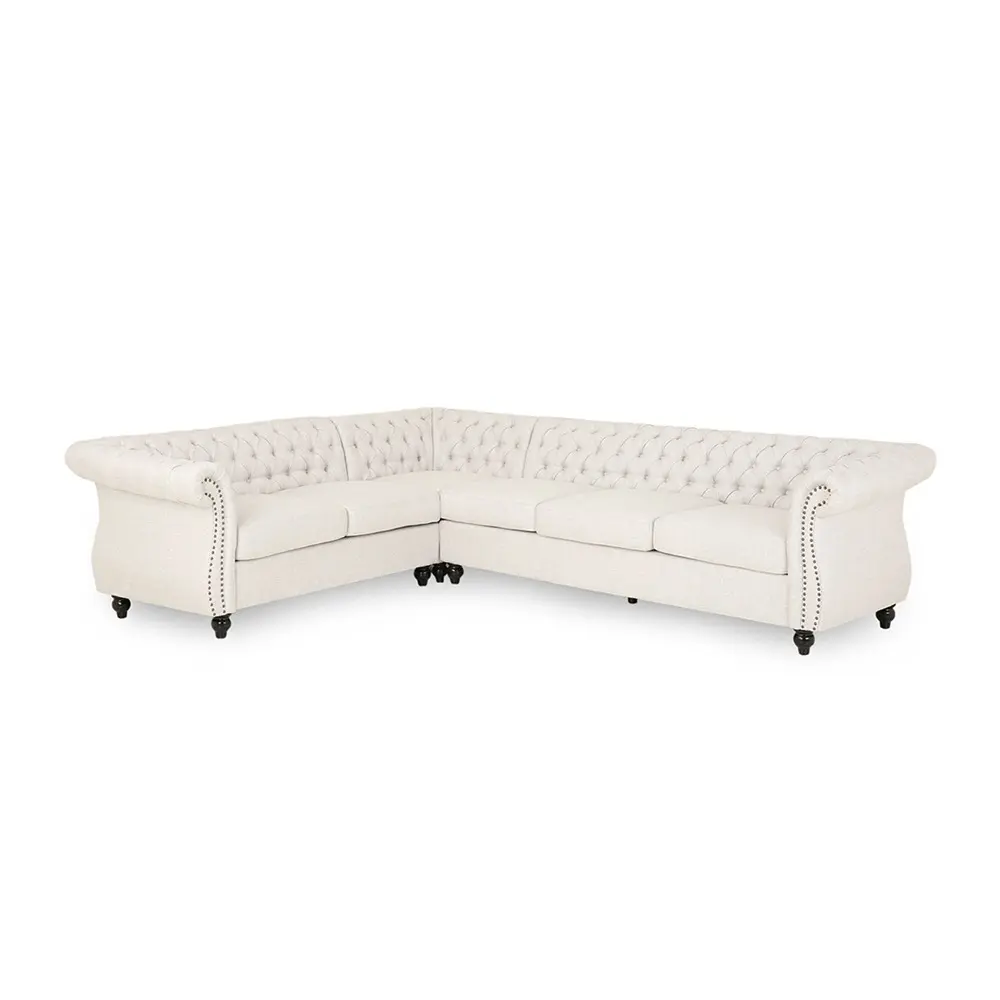 Amberside 6 Seater Fabric Tufted Sectional Sofa – Luxury Living in Dubai – furniture