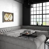 Garcia Tufted Linen U-Shaped Sectional Sofa – Perfectly Designed to Seat 11 People in Ultimate Comfort – furnitureGarcia Tufted Linen U-shaped Sectional Sofa – Comfort and Style thumbnail 1